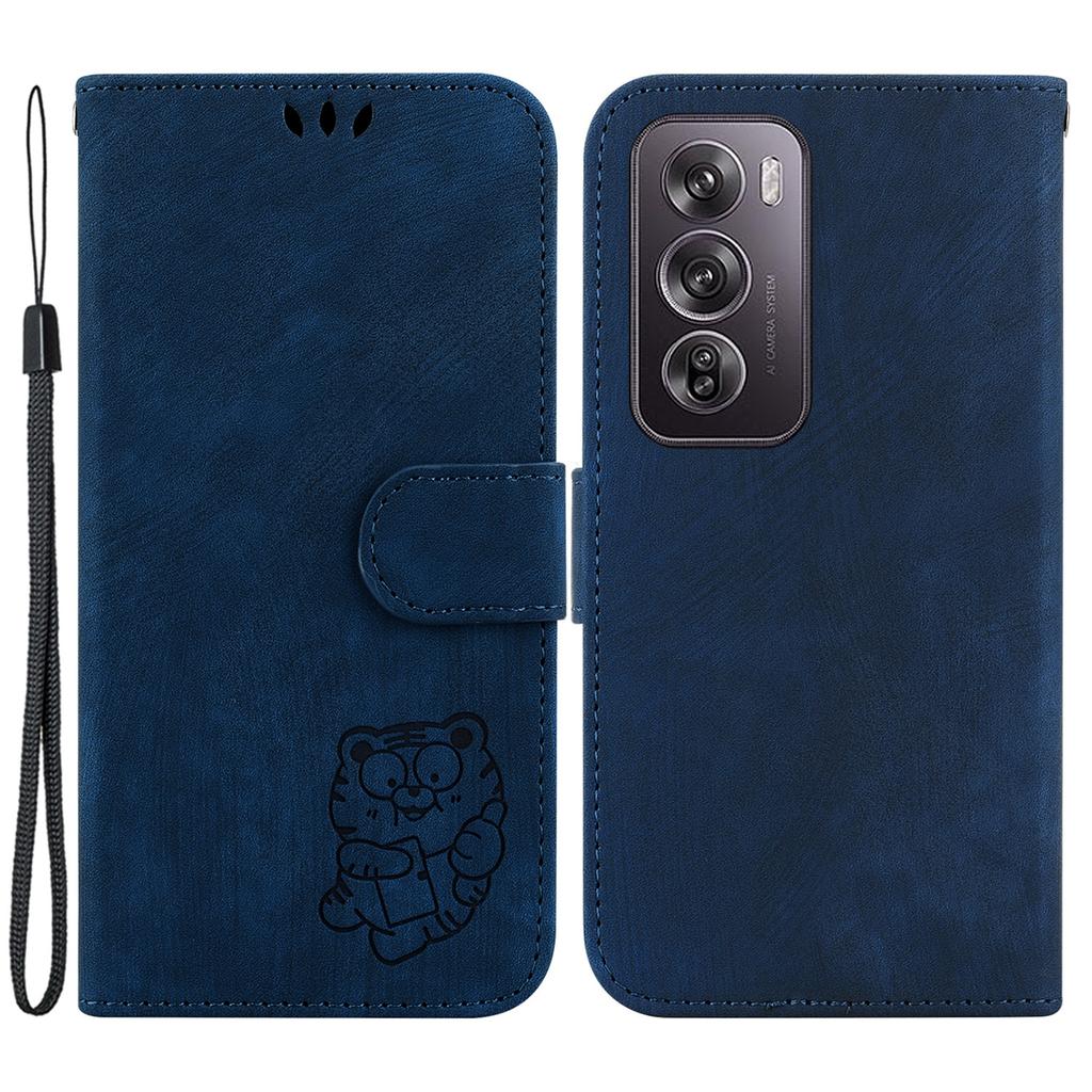 Für Oppo Reno12 Pro 5G (Global) Ständerhülle Niedlicher Tigeraufdruck Leder Brieftasche Handyhülle