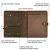Genuine Leather Portfolio Organizer - Professional Business Pad Folio for Men and Women - Document Card Holder, Resume Folder, Folio for A4/Letter Siz
