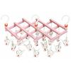 Magarido Pull-to-Close Clothes Hanger, 19 Pinch, Pink (Replacement Parts Also Available) (5 Colors X 3 Types) (Just Pull Clothes Hanger)