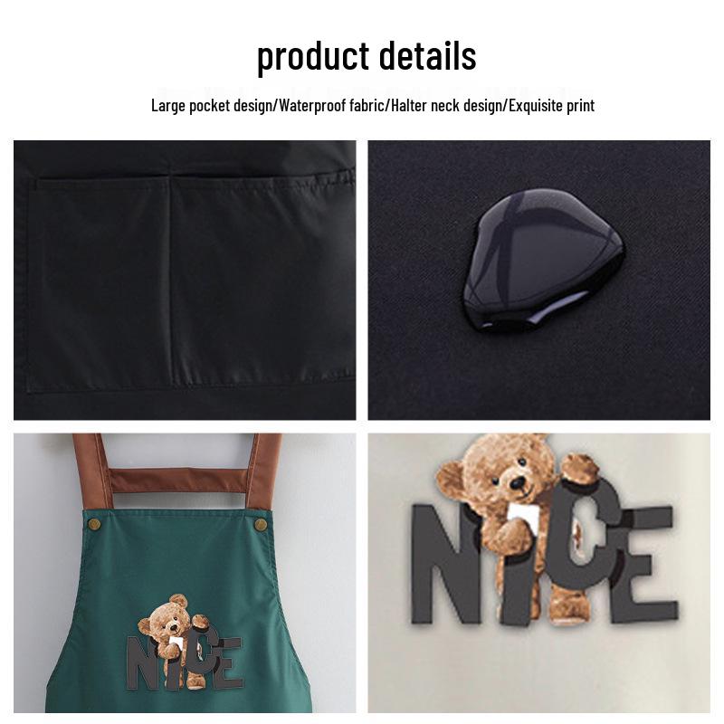 Waterproof & Oilproof Kitchen Apron for Coffee Shops, Cooking, Gardening, and Household Use