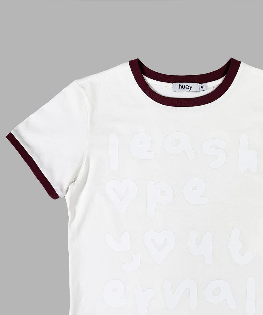 Hyui Alphabet Ringer Tee White
