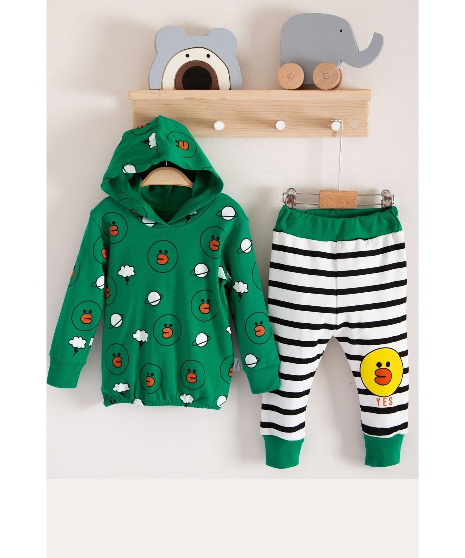 

Комплект из 2 предметов для мальчика из 100% хлопка с рисунком цыплёнка