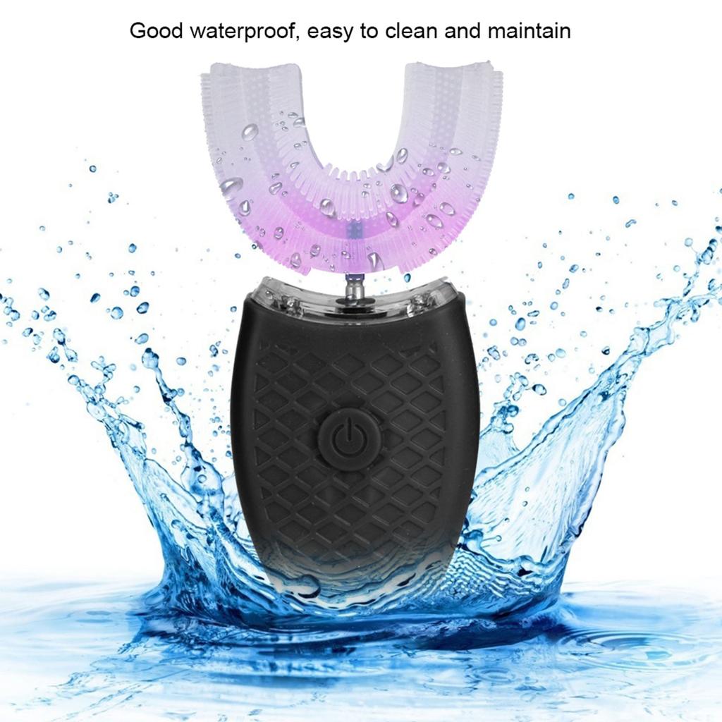 Household Ultrasonic Rechargeable Silicone U shaped Electric Toothbrush Teeth Whitening Brush