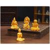 30Pcs Sakyamuni Buddhas Statue Mini Gold Buddhas Figurines Bulk,Tiny Figures Ornament for Car Dashboard Home Decorations