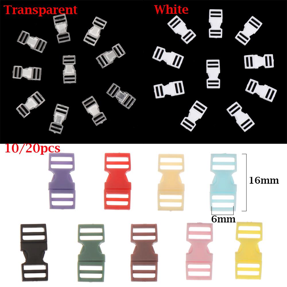 10/20pcs 6mm Plastic Mini Buckle DIY Doll Bags Buckle Handmade Backpack Button Bracelet Dog Collar Strap Buckle Webbing Supplies