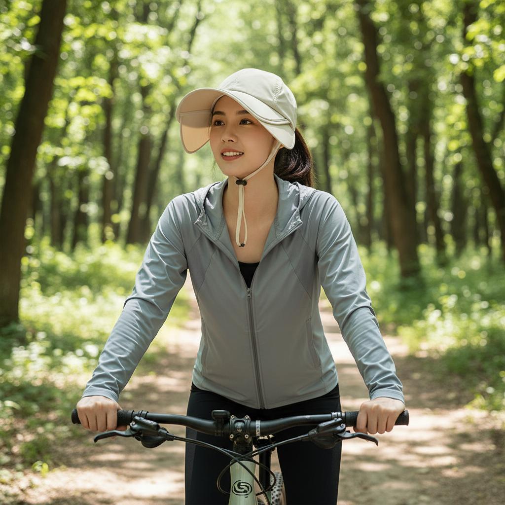 Women Sun Protections Hat Wide Brim Outdoor Sports Cap with Adjustable Fit