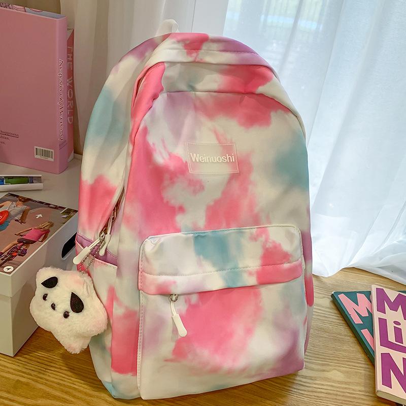 Children's Schoolbags Elementary School Girls Junior High School Girls High Looking Tie Dye School Backpacks