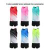 Breathable Competition Running Set: Printed Marathon Tank Top & Track Suit for Students & Adults
