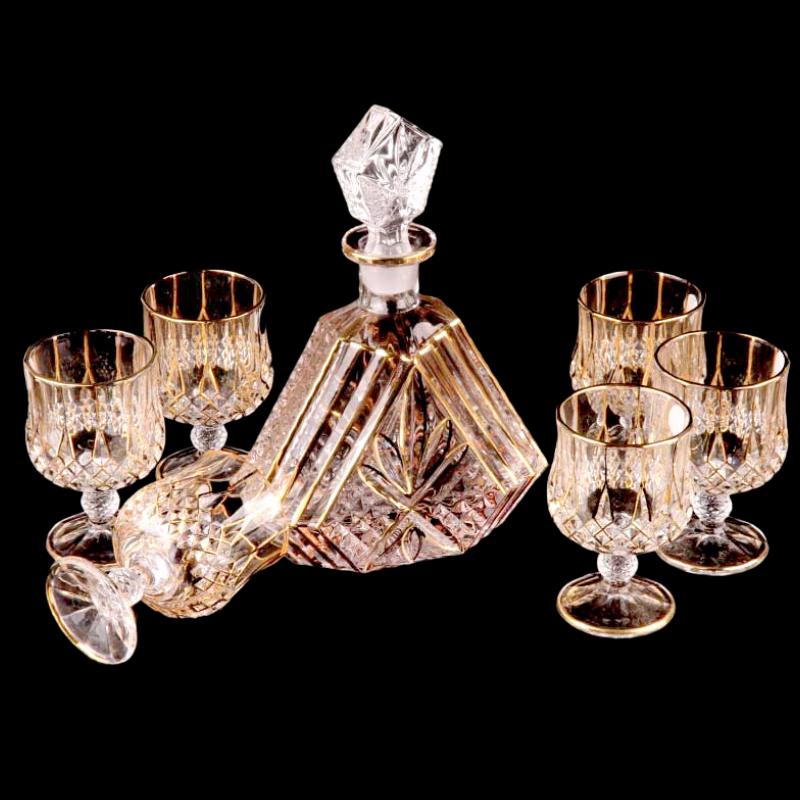 

Флавинмци Бокал для виски с золотым ободком из скандинавского хрусталя