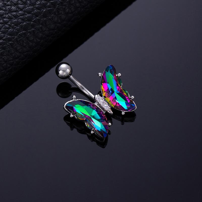 Stainless Steel Butterfly Belly Button Ring Navel Piercing Ring For Women Girls Sexy Belly Piercing Ring Body Jewelry