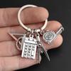 DIY Jewelry Geometry Keychain Compasses Student Keychain  Teachers' Day Gifts