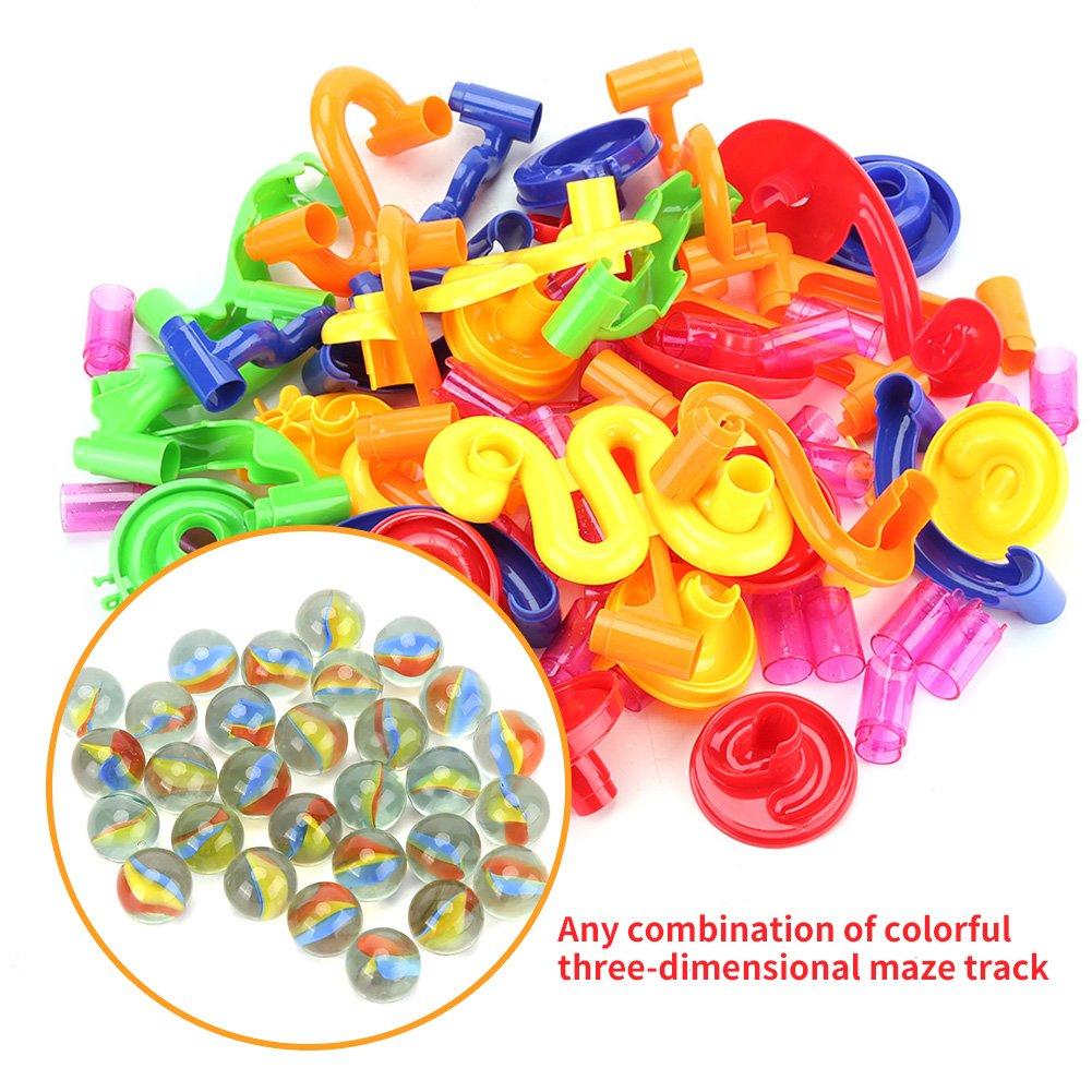 Bead Coaster Slope Looping Educational Toy for and Elementary School Focus and Home Baby Ages 3 and Up 105-Piece Set, Kids, Toddlers, Students, Play,