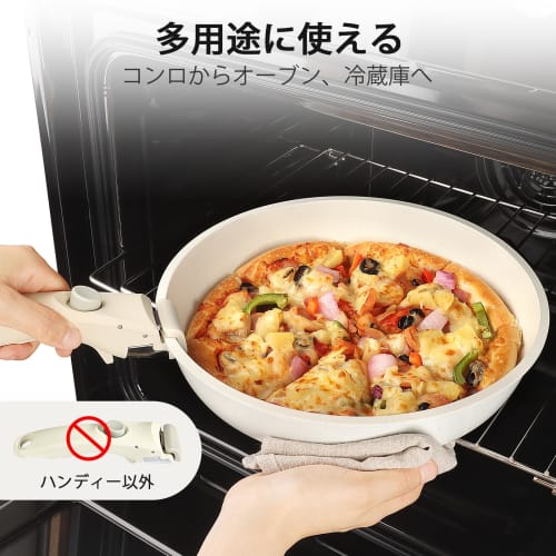 GiPP 11-Piece Non-Stick Frying Pan Set, Induction and Gas Compatible, with Removable Handles, Ceramic Coating, Frying Pan, Stir-Fry Pan, and Saucepan,