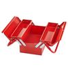Tool Box 14-inch 2-Tier 3-Tray Folding Cantilever Toolbox with Handle