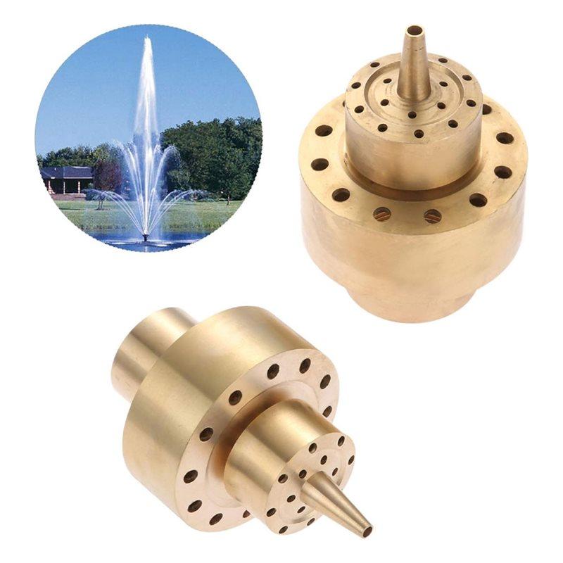 Wasserspeier-Düse Messing Zweischichtig Wasserspeier-Düse 1,5" Säulen-Sprengkopf Für Gartenteich Bringt Schöne Optik