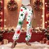 Women's Casual Christmas Print Sweatpants with Elastic Waist and Tapered Cuff Joggers
