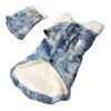 Autumn Winter Cotton Western Boy Blue Thicken Soft Comfortable Pet Clothes Warm Coat Clothing for DogsL