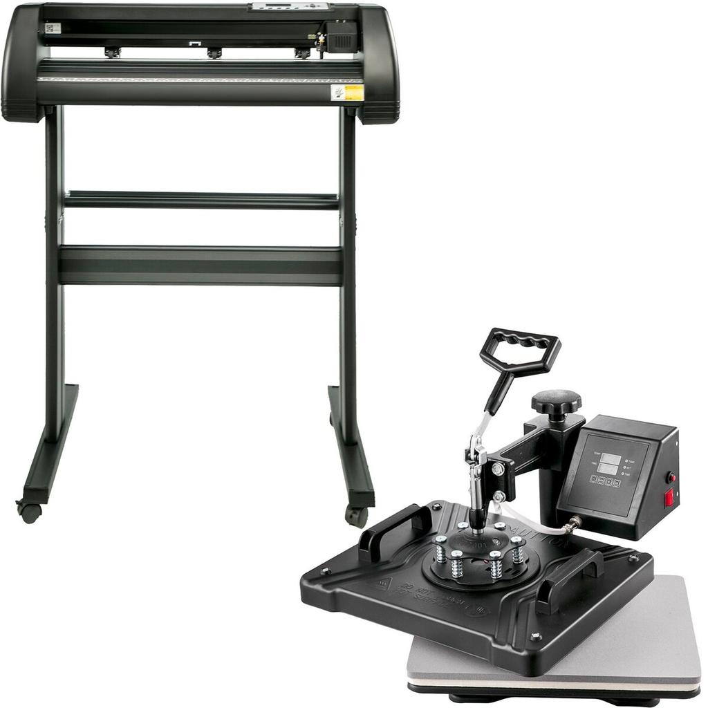 5 In 1 Heat Press Transfer Machine 12x15inch with 34” Vinyl Cutter Plotter Machine Kit Art Craft Printer Sublimation(34”/870mm) Limation (34”/870mm)