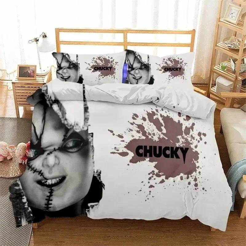 New Bride Of Chucky 3D Print Bedding Set Duvet Covers Pillowcases One Piece Comforter Bedding Sets Bedclothes Bed K598