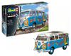 German Revell 1/24 Volkswagen T1 Samba Bus Flower Power Plastic Model 07050