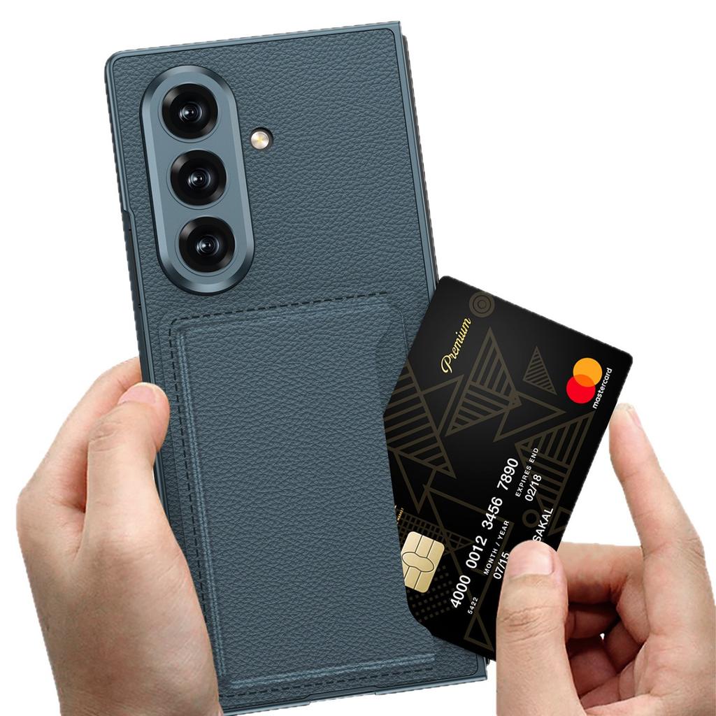 Suitable for Samsung Fold7 Card Bag Mobile Phone Case Insertion Fold7 Mobile Phone Case Ultra Thin Plain Leather Case Film Card Bag Protection Case