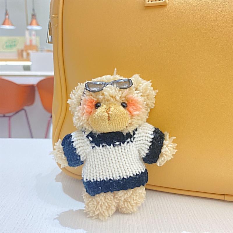 Bag Pendant Cute Backpack Pendant Plush Dolls Keychains Plush Material for Keys