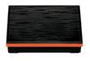 Wakaizumi Long Bento Black with Vermilion Rim Iridescent Lacquerware, A9-inch Box, (with Divider) 1-238-5 1-238-1