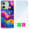 Etui Do Oppo A5 Pro Obudowa Foto Case Plecki Grafika Fale + Szkło 9H