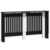 Radiator Cover Black Oak Effect 152 x 19 x 81.5 cm