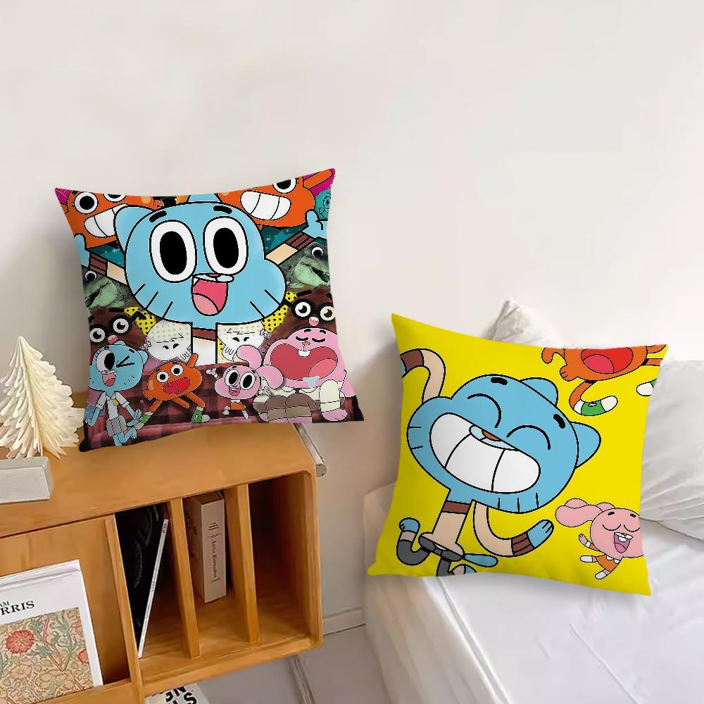 The A-mazing Cartoon World of G-gumball cushion cover Pillow Cover Decoration Room Home Sofa living Office Car Nordic Simplicity