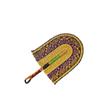Vietnamese Seaweed Straw Fan: African-Style Wall Decor & Handheld Palm Leaf Fan