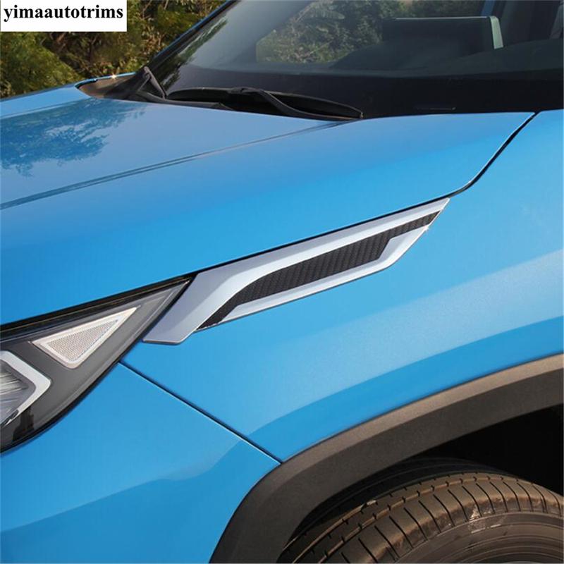 Front Head Light Lamp Eyebrow Leaf Board Decoration Cover Trim For For TOYOTA RAV4 RAV 4 XA50  - 2024 ABS Chrome Accessories