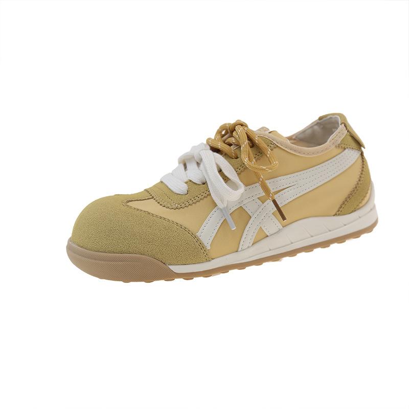 

Breathable moral training shoes for women, 2025 new ugly cute color-blocking lace-up Forrest Gump shoes, soft soles to increase the height of sports 40