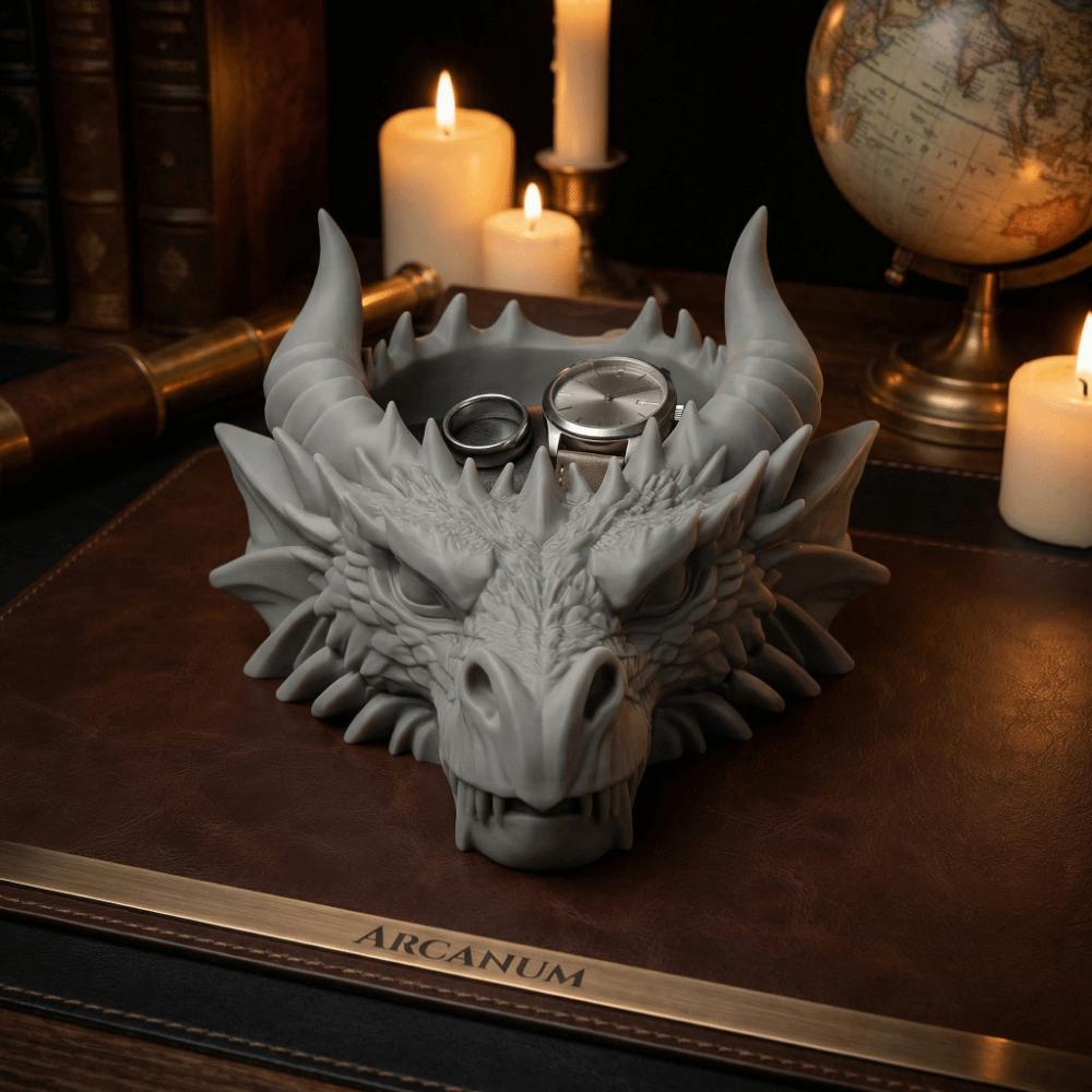 Support Présentoir Multifonctionnel pour Bijoux Ornements Tête de Dragon Impression 3D Bureau