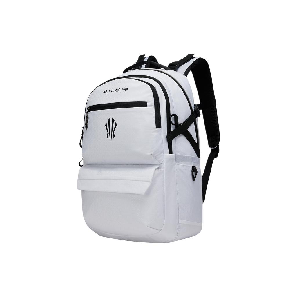 Anta KAI Team 23L Printed Color Block Design Fabric Backpack Unisex Backpack White 192541167R-2