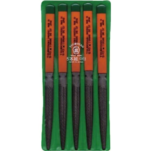 Tsubosan File Set, 5-Piece Set, Half-Round, Medium Grit, HA00502