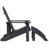 Adirondack Garden Chair with Footrest HDPE Anthracite