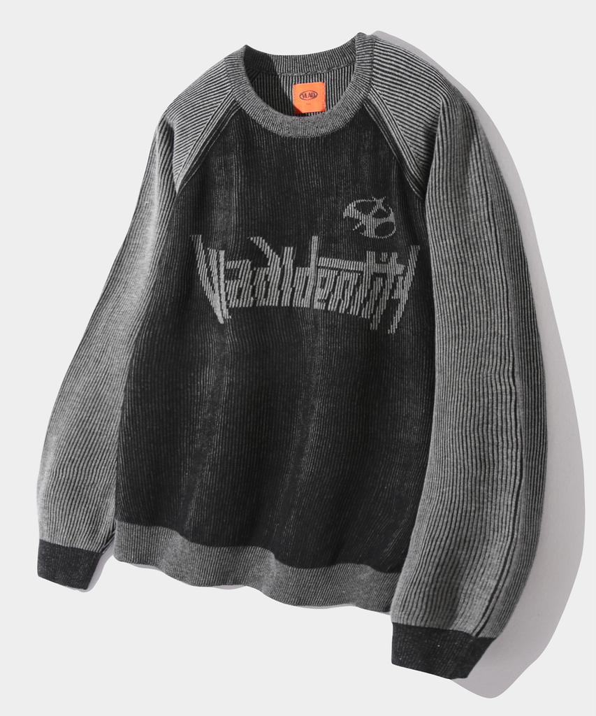Dimiteulibeullaeg Vlad Type-A Two-Tone Knit Sweatshirt_Black