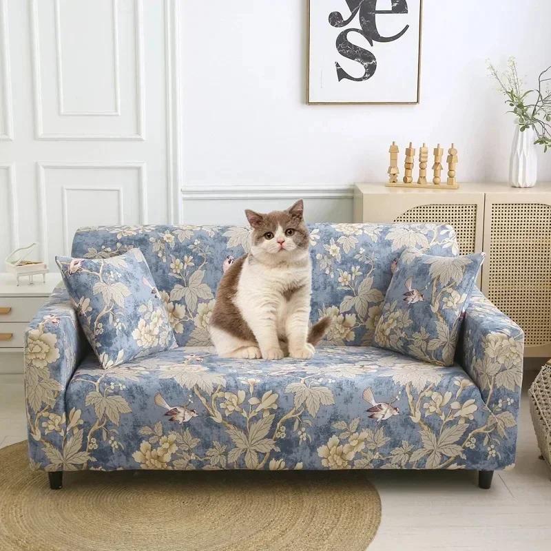 Printed Sofa Cover Stretch Couch Cover Sofa Slipcovers for Couches and Loveseats Washable Furniture Protector for Pets Kids