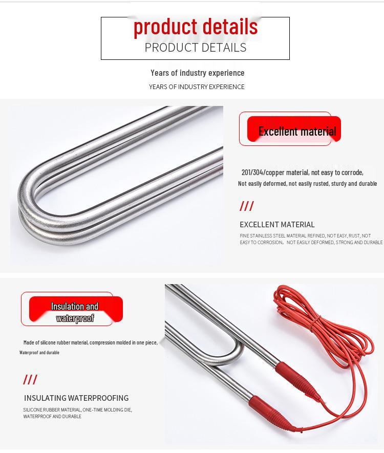 Custom High-Power U-Shaped Submersible Heating Tube for Quick Boiling In Industrial Water Tanks