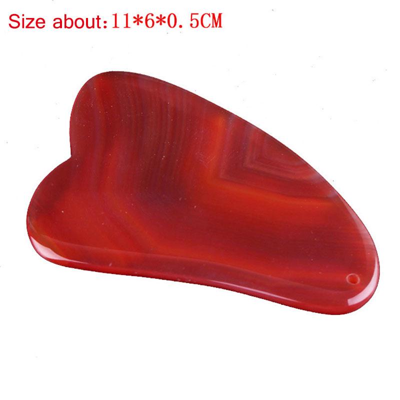Red Onyx Gouache Scraper Guasha Jade Massager For Face Natural Gouache Stone Gua Sha Scraper Facial Massage Tool Face Scraper