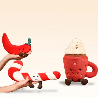 Χριστουγεννιάτικο Chili & Scepter Βελούδινο Παιχνίδι Γεμιστό Μαλακό Χριστουγεννιάτικο Κύπελλο Παγωτού Μαλακή Κούκλα Παιδικά Παιχνίδια Χριστουγεννιάτικη Διακόσμηση Σπιτιού