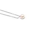 Luxenter 925 Sterling Silver Necklace with White Pearl Rhodium Plated Finish - Sadah