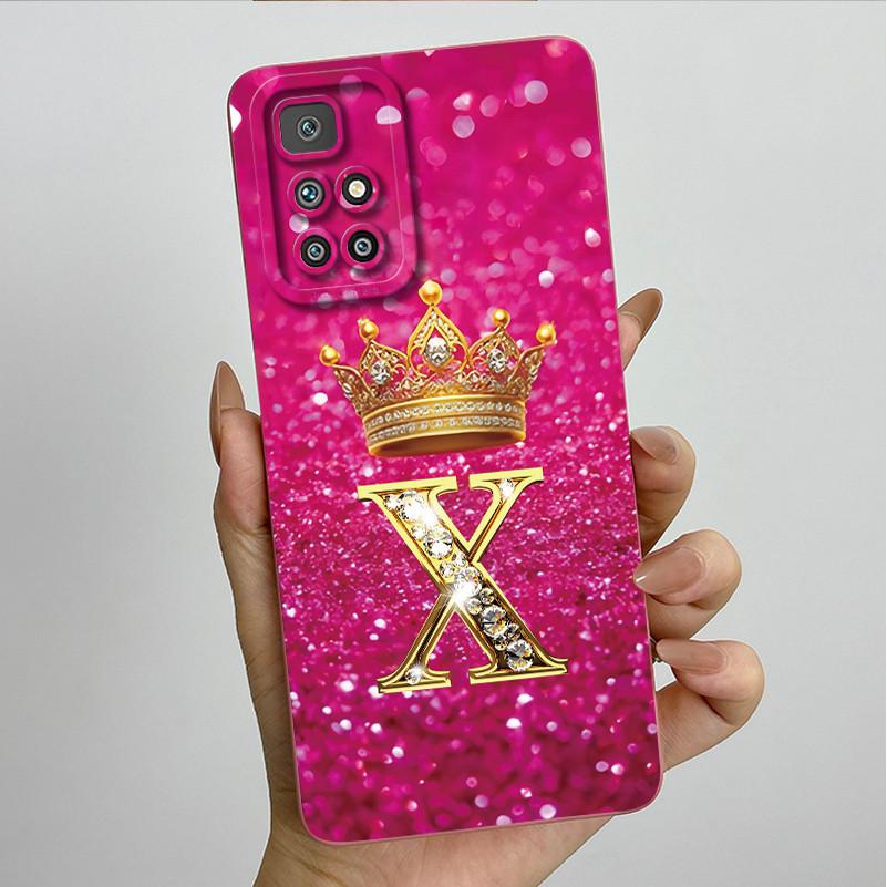 For Xiaomi Redmi 10 Case Redmi10 Luxury Letters Liquid Soft Silicone Back Cover For Xiaomi Redmi10 2022 Case Coque Fundas Shell