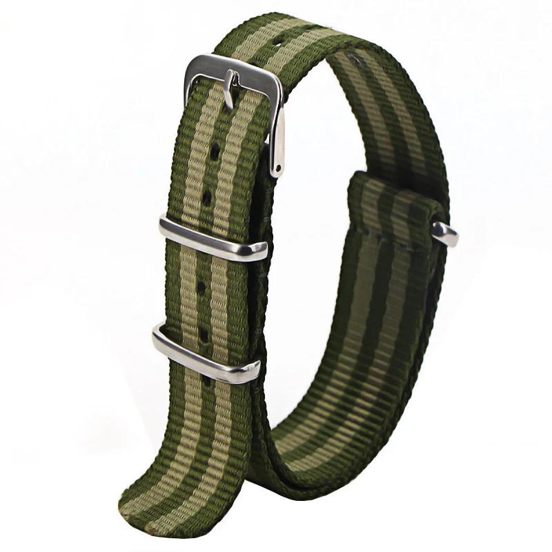 Sport Nylon Watch Band for Women&Men Watch Strap 18mm 20mm 22mm Army Sport Strap Fabric Nylon Watchband Buckle Belt