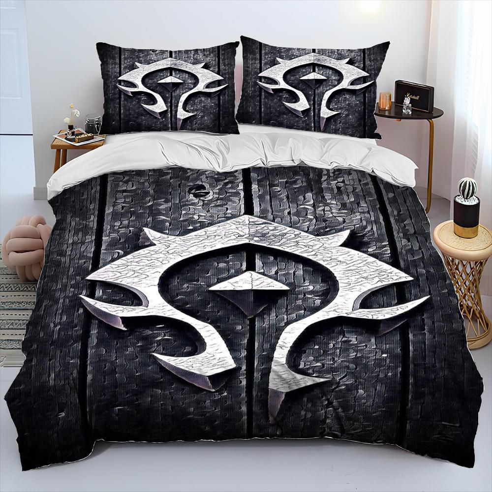 World of Warcraft,WOW ,Game Gamer Comforter Bedding Set,Duvet Cover Bed Set Quilt Cover Pillowcase,king Queen Size Bedding Set