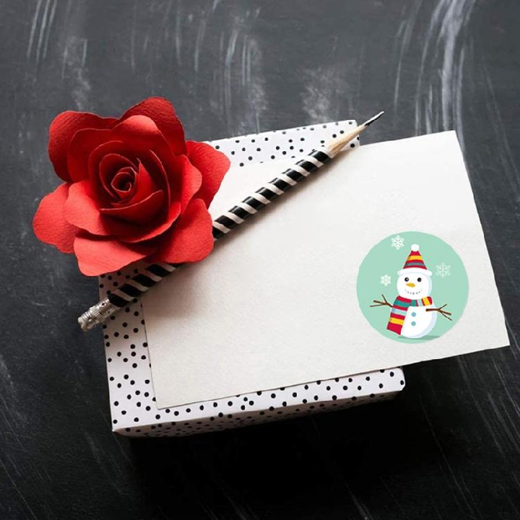 500x/Set Christmas Label Stickers DIY Santa Snowman Elk Adhesive Sealing Sticker