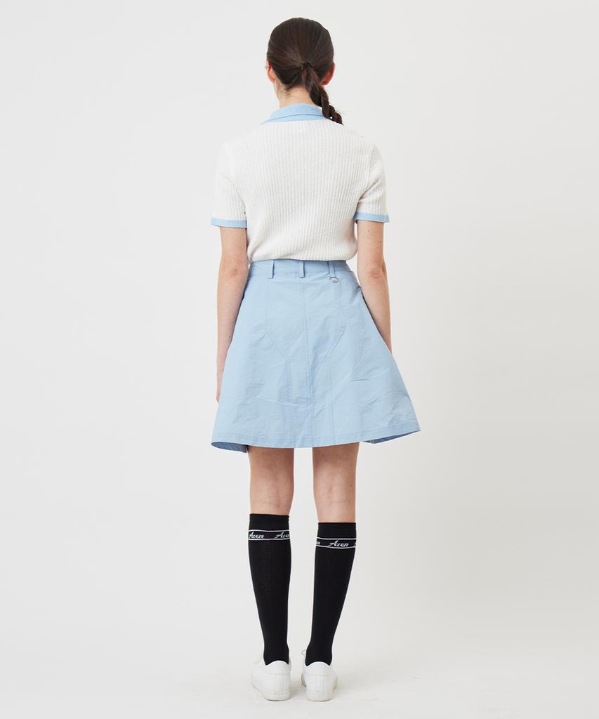AVEN Boucle Knit Polo Shirt White