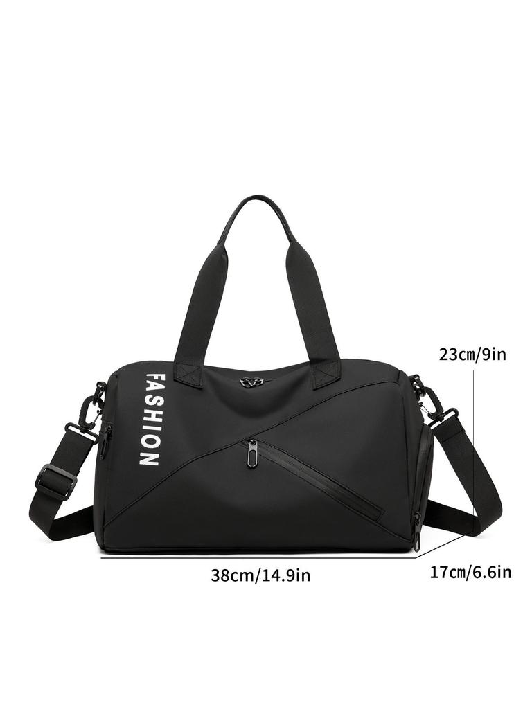 Women's Water-Resistant Oxford Travel Bag with Wet/Dry Compartments and Handheld Fitness Storage