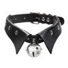 Punk Style Leather Choker Necklace With Bell Cosplay Versatile Collar Jewelry Women Men